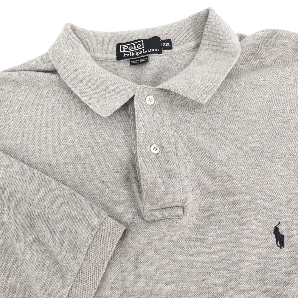 Polo Ralph Lauren Mens XXL Polo Shirt Classic Fit Short Sleeve Gray - Minor Flaw